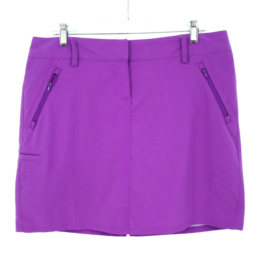 Adidas Skort Shorts Womens 12 Purple Stretch Twill Climacool Pockets Golf Tennis